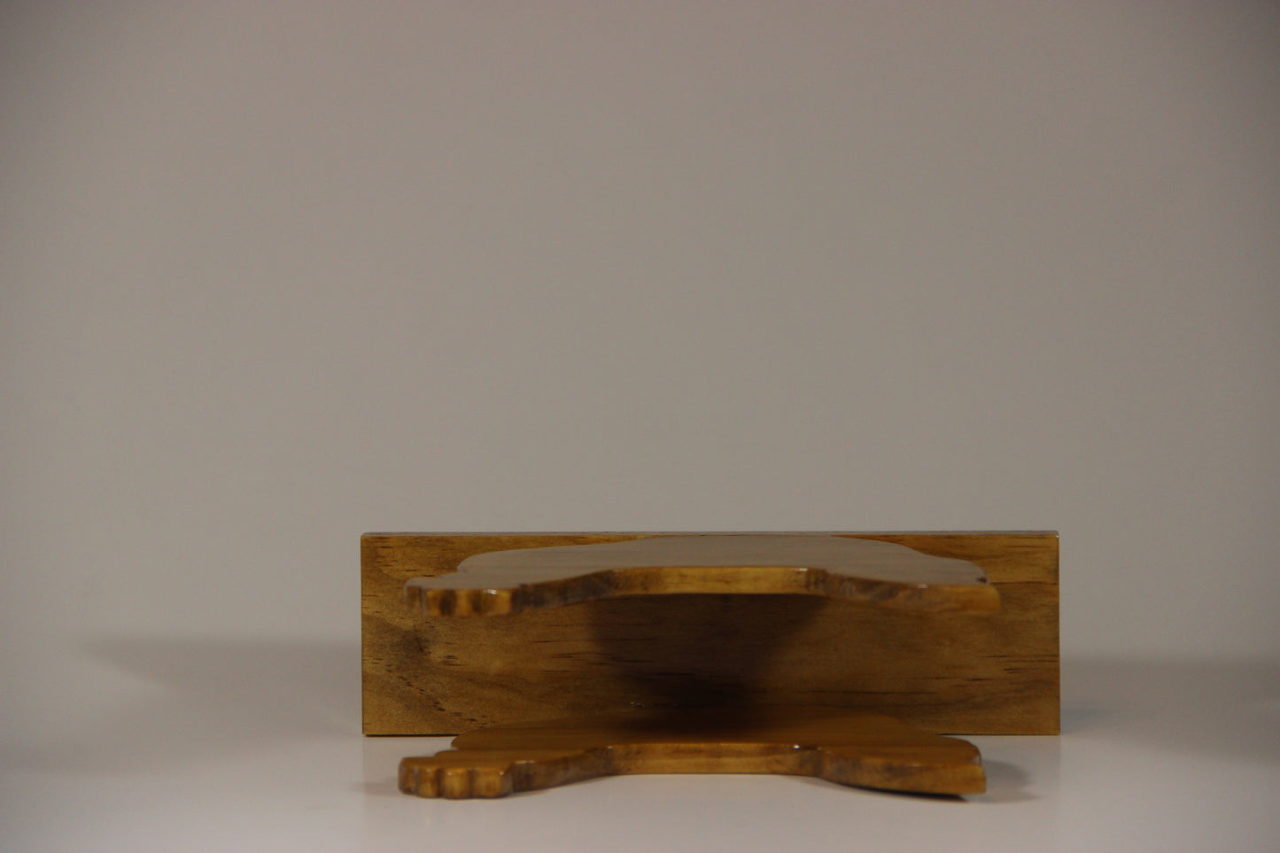 Natural Stained Wood Chicken Shaped Napkin Holder