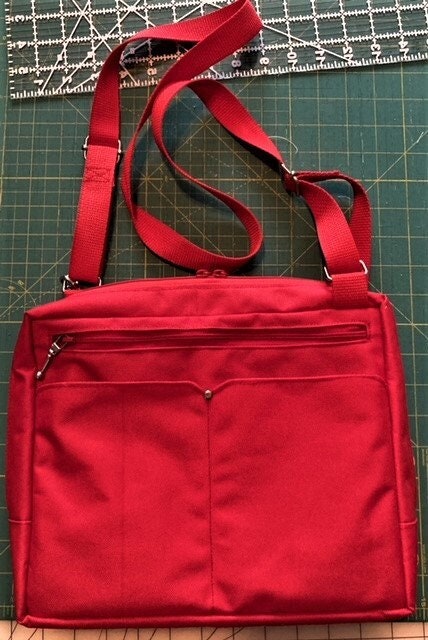 4GIRLSDESIGNS PDF Sewing Pattern and Video Tutorial available: THE Organizer Cross Body Travel Bag in 2 sizes. 26 Pockets in Large