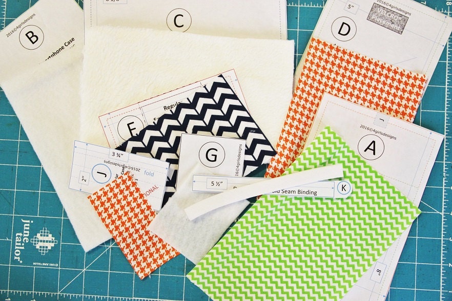 Instant Download PDF Sewing Pattern for iPhones Padded Case and Fits More up to 6 7/8" by 3 7/8" NEW DiY Gift for Techies, Creative Spirits