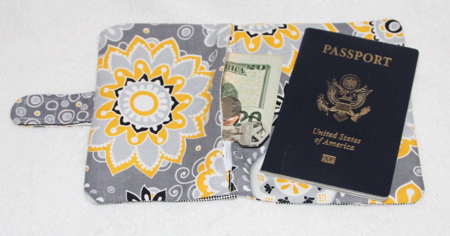 Travel Trio PDF Sewing Pattern. NEW. Passport Wallet with Secret Pockets. Luggage Handle Wrap with ID Pocket. Stay Closed Pocket Tissue Case