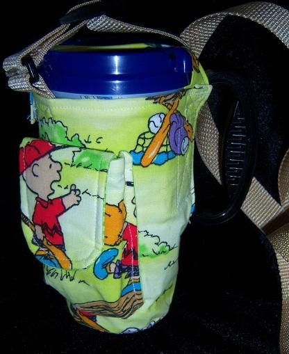 Carrier with Strap for Theme Park Resort Refillable Mugs A Theme Park Must Have (Peanuts baseball)