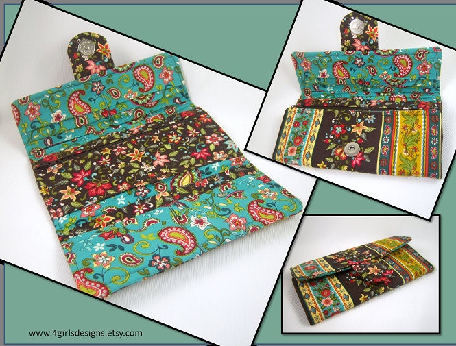 Wallet Pattern. Make It Yourself - Carry All Tri Fold Wallet with 15 Pockets INSTANT DOWNLOAD PDF Sewing Pattern. Full size pattern pieces