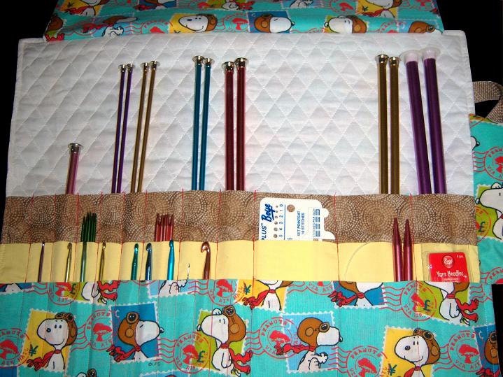 40 Pocket Knitting Needle and Crochet Hook Organizer Roll PDF Very Easy Sewing Tutorial INSTANT DOWNLOAD