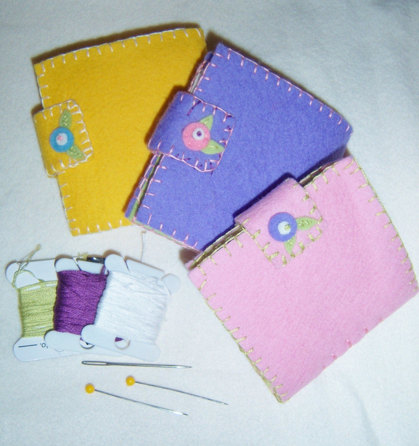 Instant Download Felt Floral Needle Book Craft Pattern