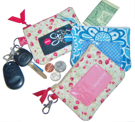 Clear View ID Key Chain Wallet PDF Instant Download Sewing Pattern
